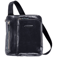 CA1816B2/BLU2 Piquadro Blue Square Вертикальная сумка планшет на плечевом ремне/ телячья кожа /синий