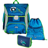 138433 Hama BaggyMax Simy Soccer Blue Школьный ранец с наполнением Футбол