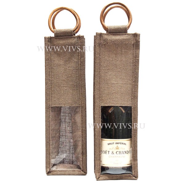 AR20G Упаковка для вина из джута  Винная упаковка из джута – это оригинальное решение для упаковки корпоративных (спиртных) подарков