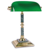MBm_00005 Delucci Зеленая настольная лампа мрамор